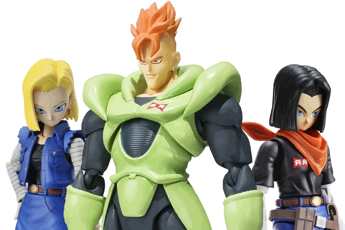 Action figure dei Cyborg C16 C7 e C18 - Dragon Ball