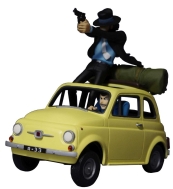 Action Figure di Lupin III e Jigen sulla macchinina Fiat 500