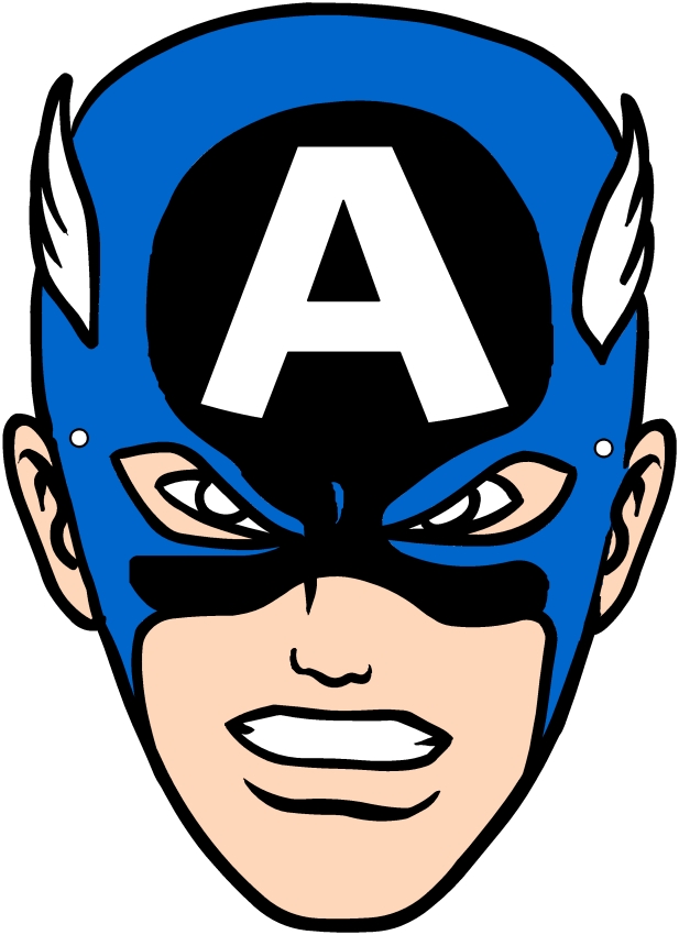 Maske von Captain America (Avengers) zum Ausschneiden