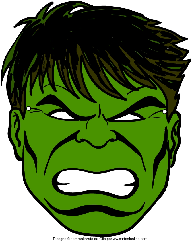 Maske von Hulk (Avengers) zum Ausschneiden