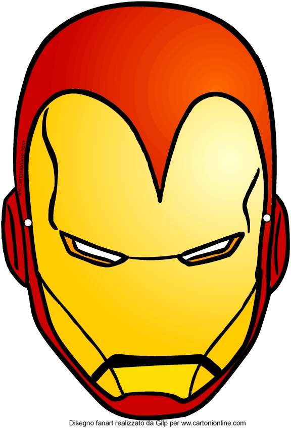Maske von Iron-Man (Avengers) zum Ausschneiden